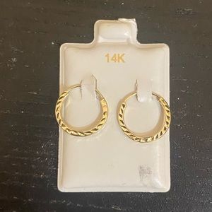 14K Yellow Gold Hoop Earrings